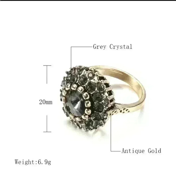 Vintage Boho Crystal Ring - Picture 9 of 13